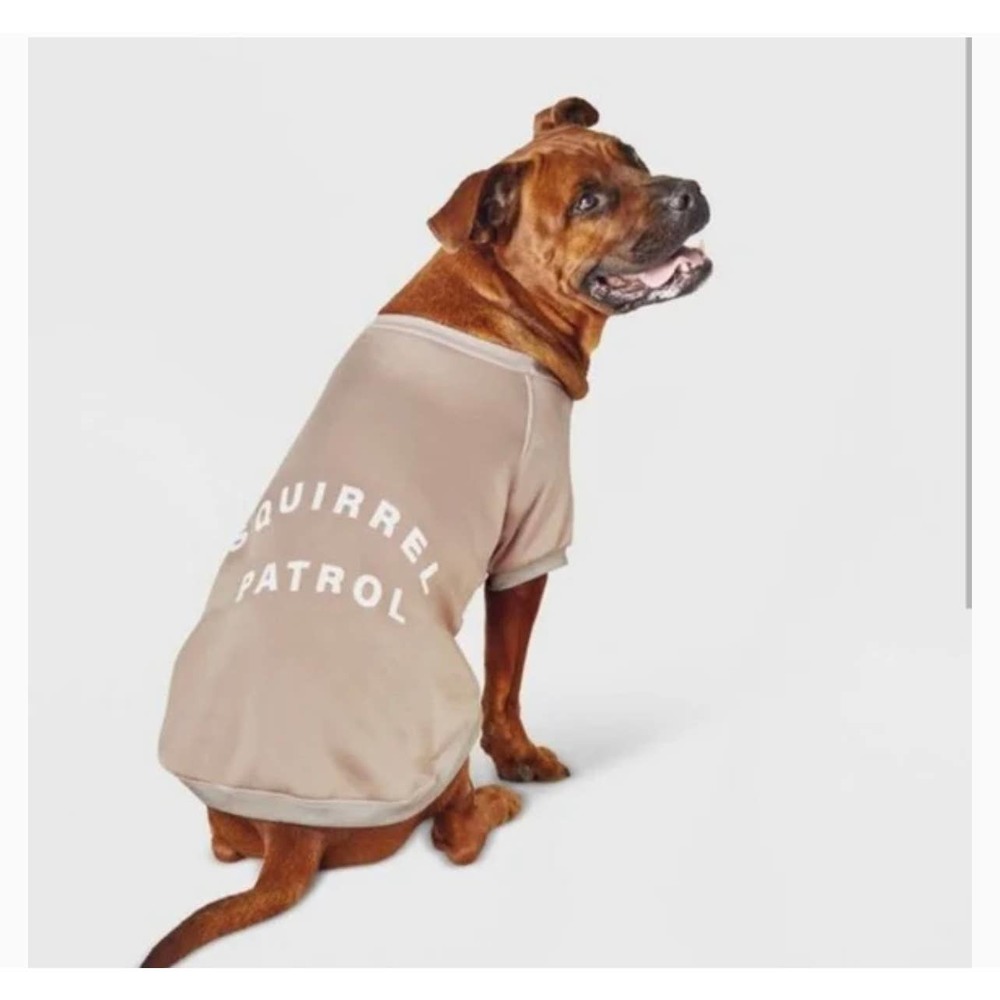 NWT Boots & Barkley Large Squirrel Patrol Pet Dog Cat Sweatshirt